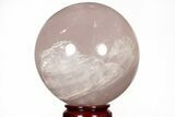 Polished Rose Quartz Sphere - Madagascar #216936-1